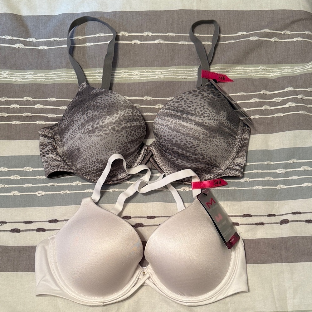 Elegant Gray and White Women's Bras